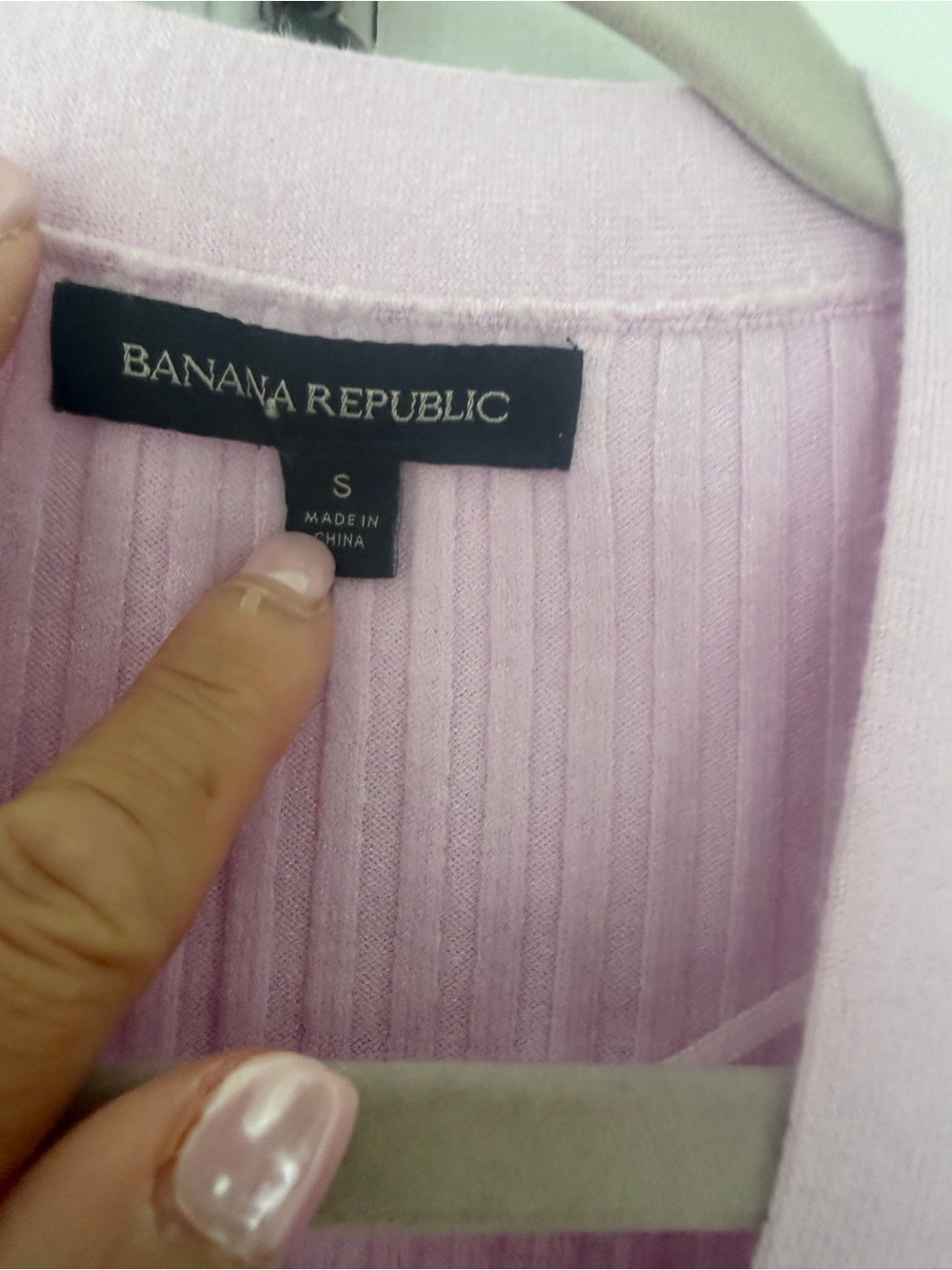 Banana Republic Pastel lavender Ribbed cardigan   New w tags